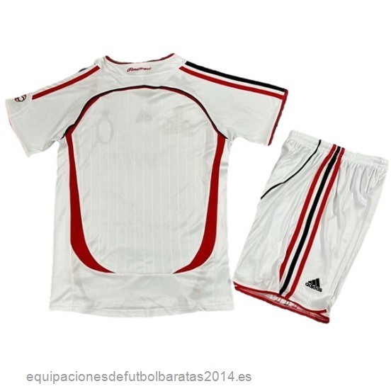 Nuevo 2ª Conjunto De Niños AC Milan Retro 2006 2007 Blanco Baratas